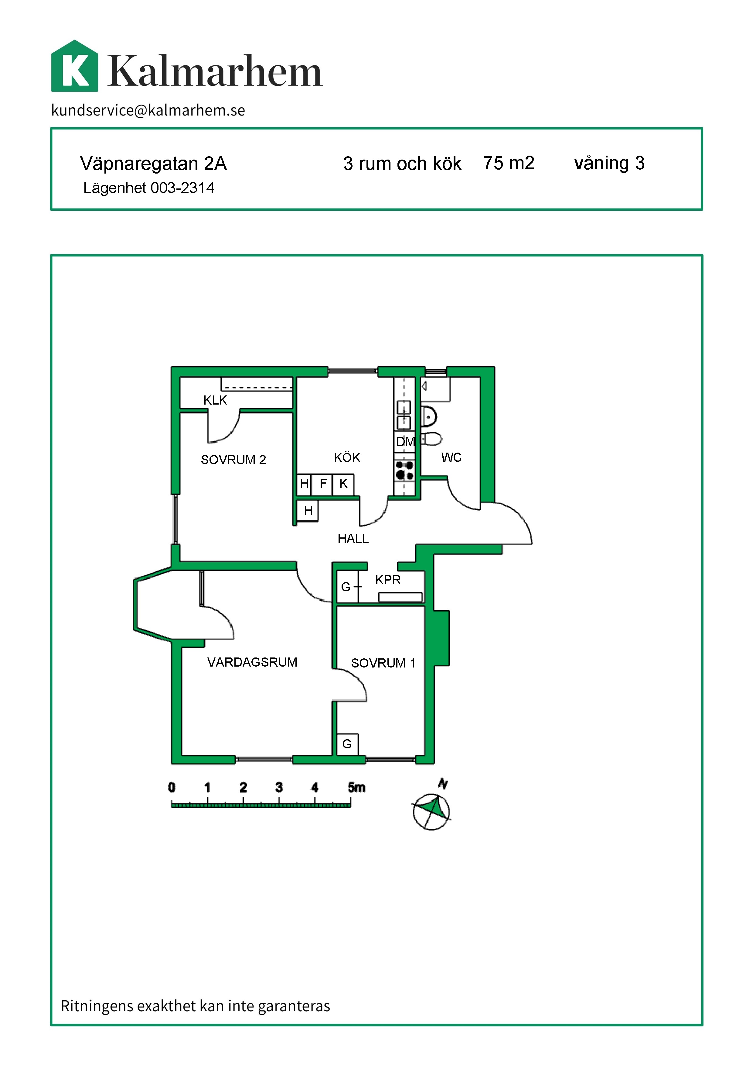 Väpnaregatan 2 A, 393 50, KALMAR