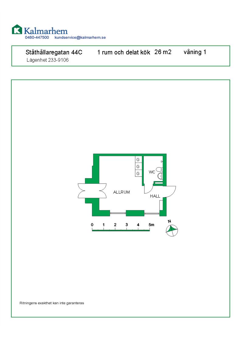 Ståthållaregatan 44 C, 392 56, KALMAR