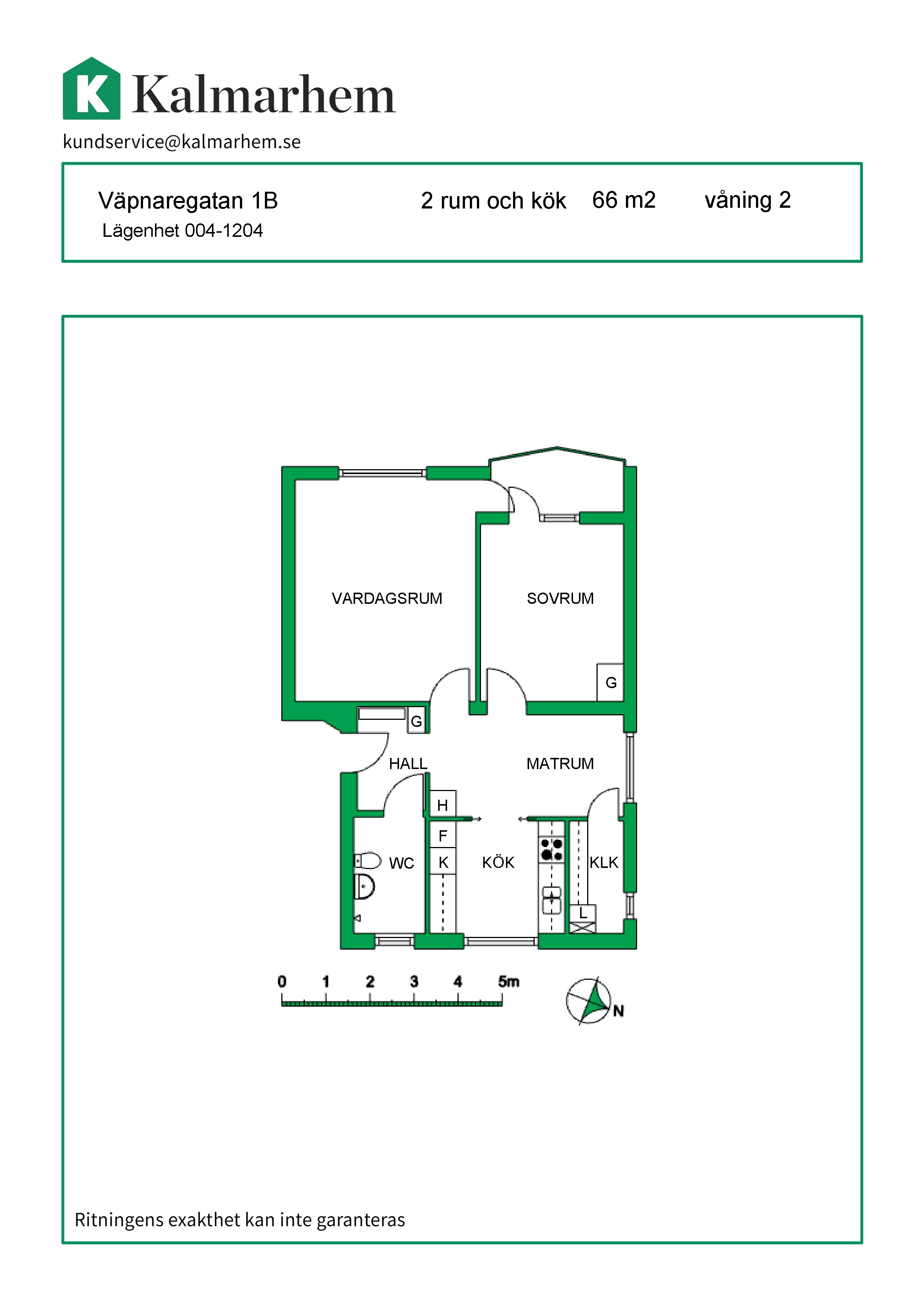 Väpnaregatan 1 B, 393 50, KALMAR