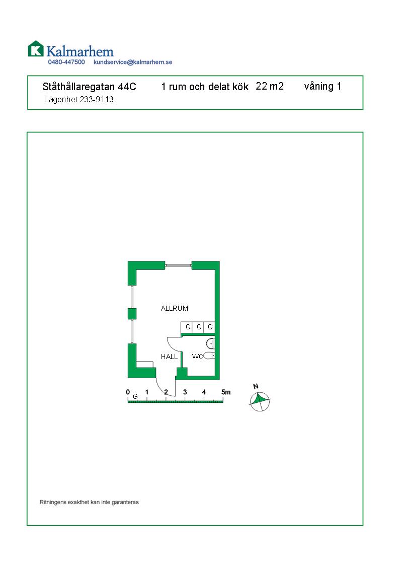 Ståthållaregatan 44 C, 392 56, KALMAR