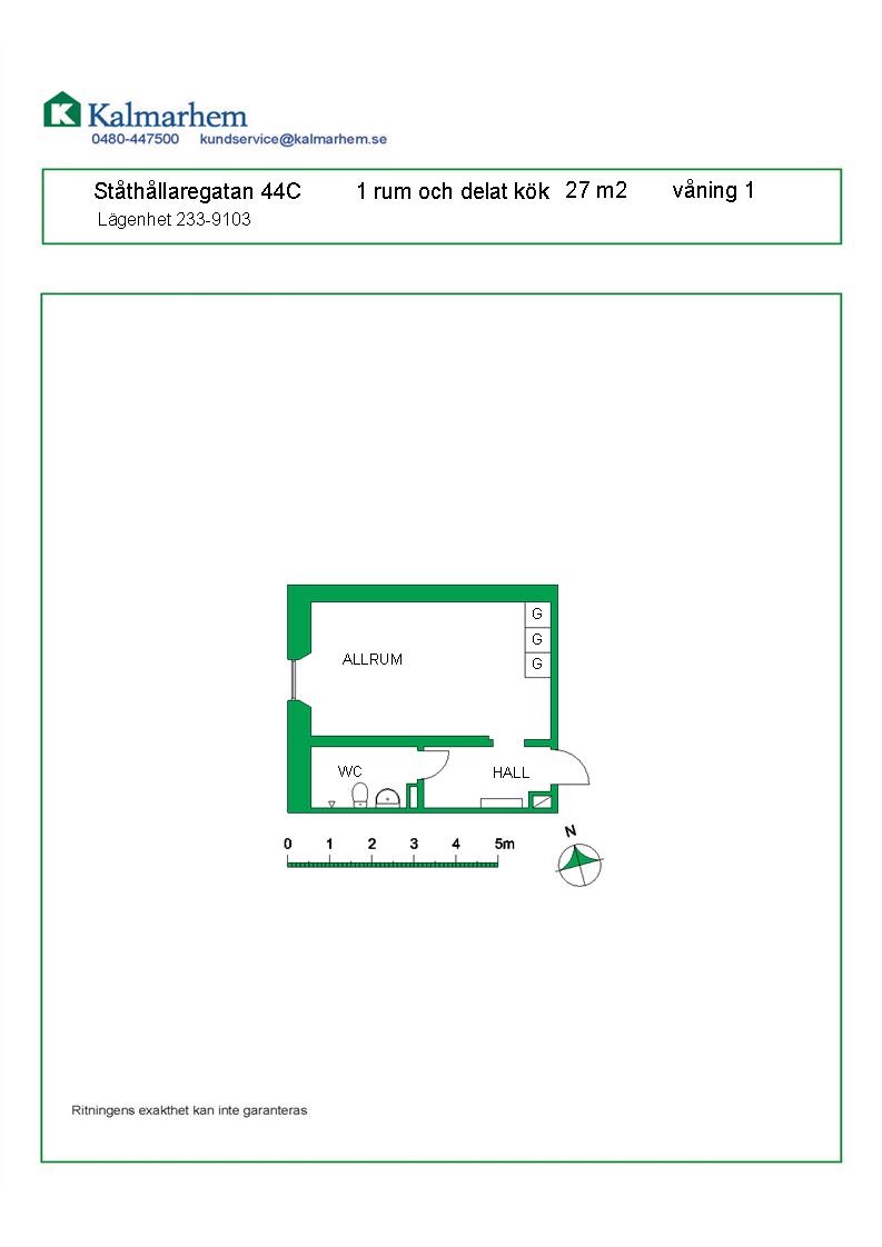 Ståthållaregatan 44 C, 392 56, KALMAR